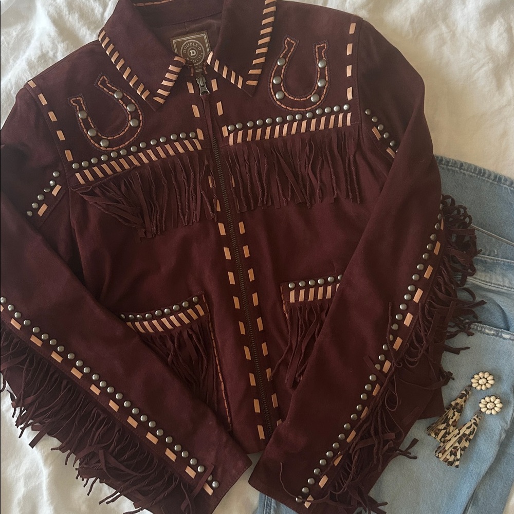 NWT Double D Ranch Double Luck Suede Jacket Size L